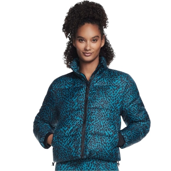 Skechers x Diane Von Furstenburg Go Shield Animal Print Athletic Puffer Size L - Picture 2 of 12